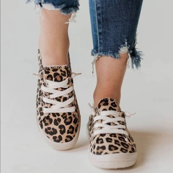 Leopard Slip On Comfy Sneakers - Picture 2 of 7